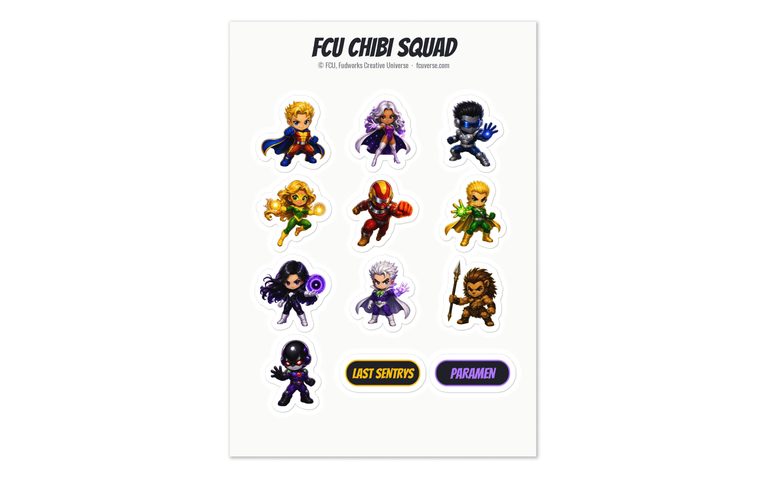FCU Chibi Squad Sticker Sheet