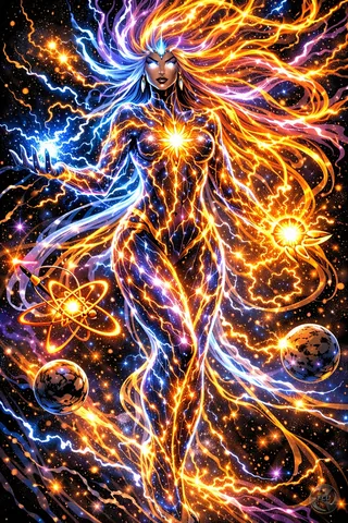 Dynar, embodiment of Energy, Cosmic Council character splash art