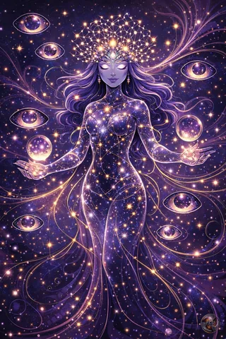 Noeira, embodiment of Consciousness, Cosmic Council character splash art